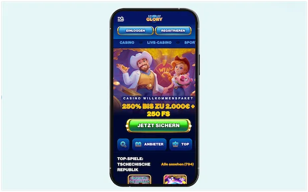 Spins of Glory App: mobilní verze a aplikace
